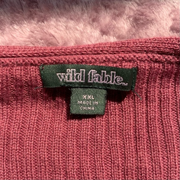 wild fable purple cropped button cardigan xxl - Picture 2 of 4